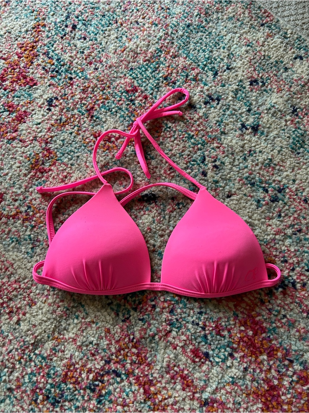 Opalhouse Hot Pink Triangle Swim Top